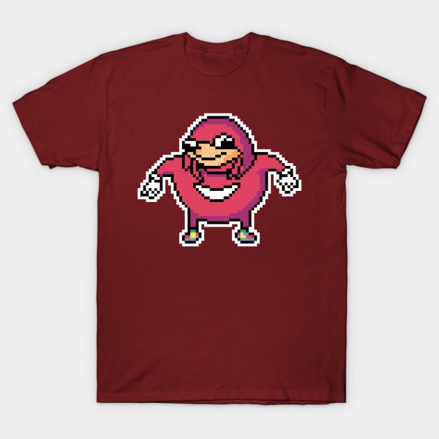 Pixel Uganda Knuckles T-Shirt by Lukaru